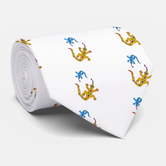 2 Geckos Krawatte (Gerollt)
