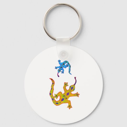 2 Geckos Schlüsselanhänger (Vorderseite)