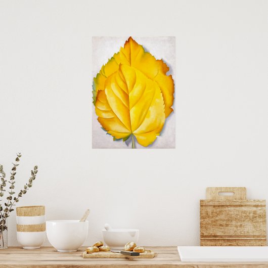 2 Gelbe Blätter | Georgia O'Keeffe | Poster (Küche)