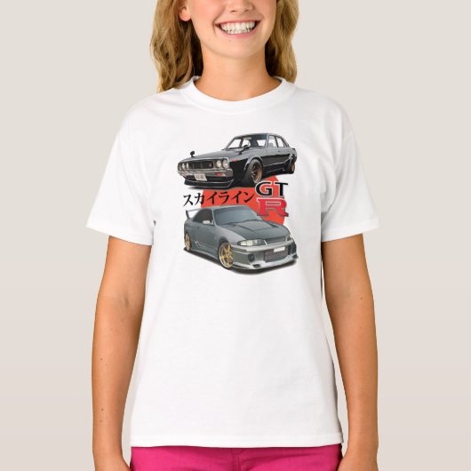 2 Generationen - GTR Skyline T-Shirt (Vorderseite)