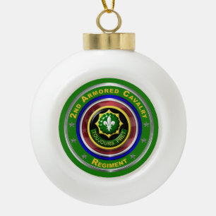 2. gepanzerte Kavallerie Weihnachten Keramik Kugel-Ornament