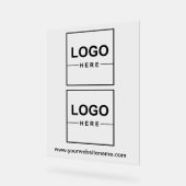 2 Geschäftslogos Professionelles Acrylschild (Winkel)