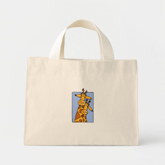 2 Giraffen Mini Stoffbeutel (Vorne)