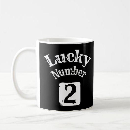 2 - Glück Nummer 2 Luch Kaffeetasse (Links)