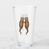 2 glückliche Otter Glas (Rückseite)