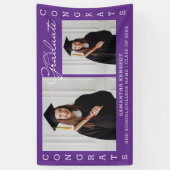 2 Glückwunsch Grad der FotoCollage 2023 Lila Banner (Vertikal)