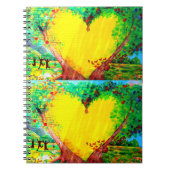 2 Goldherzen-Notizbuch Notizblock (Vorderseite)