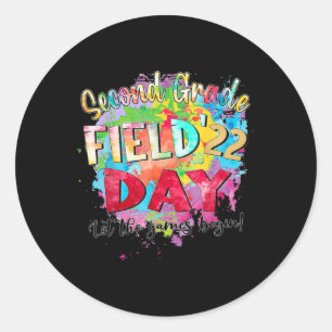 2. Grade Field Day 2022 Lass The Games Begin Kids Runder Aufkleber