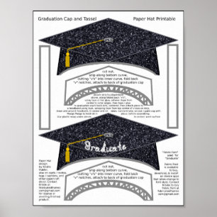 2 Graduiertenkopplung Schwarzes Papier weist Gradu Poster