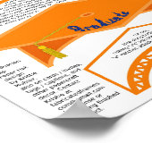 2 Graduierungspapier Orange Papier enthält Graduat Poster (Ecke)
