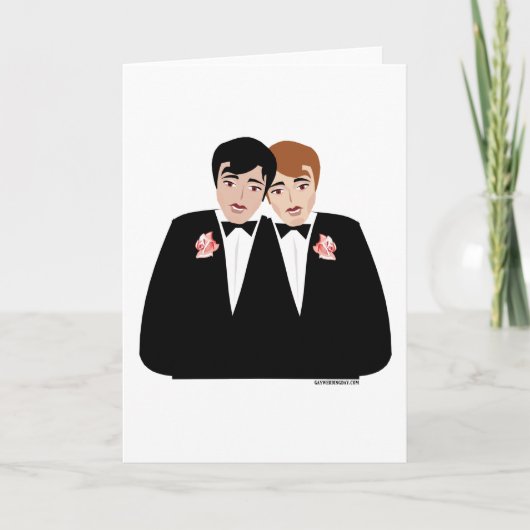 2 Grooms Gay Wedding Cards Karte (Vorderseite)