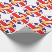 2 Großbritannien-Gold Geschenkpapier (Ecke)