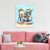 #2 Großer Drache mit großen Augen Leinwanddruck (Insitu (Wohnzimmer))