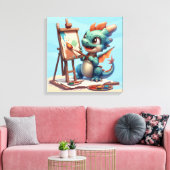 #2 Großer Drache mit großen Augen Leinwanddruck (Insitu (Wohnzimmer))