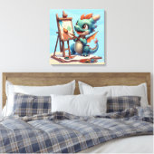 #2 Großer Drache mit großen Augen Leinwanddruck (Insitu (Schlafzimmer))