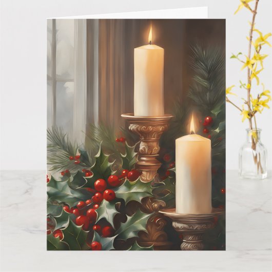 2 Großes Foto Weihnachten für Großeltern Karte (Gelbe Blume)