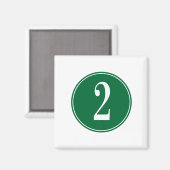 2 Grüner Kreis Magnet (Vorderseite/Rückseite)