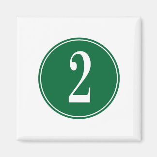 2 Grüner Kreis Magnet