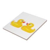 2 Gummienten in der Liebe Fliese (Seite)