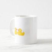 2 Gummienten in der Liebe Kaffeetasse (Vorderseite Links)