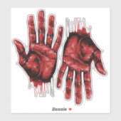2 Halloween Bloody Severed Hands Aufkleber (Blatt)