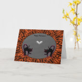 2 Halloween Cats Foto Holder! Karte (Gelbe Blume)