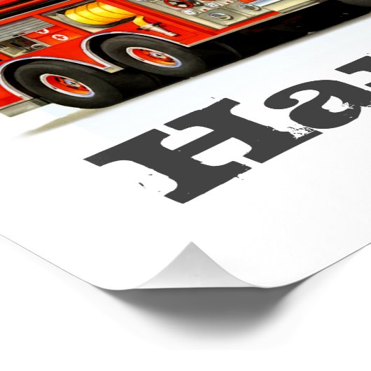 2. Happy Birthday Custom Construction Truck Poster (Ecke)