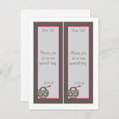 2 Heart Lock Wedding Rett Date Lesezeichen Ankündigungspostkarte (Vorne/Hinten)