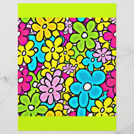 2 Helle, farbenfrohe BLUME PATTERSPASS PARTY Y Flyer (Vorne)