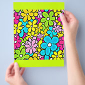 2 Helle, farbenfrohe BLUME PATTERSPASS PARTY Y Flyer (Hand)
