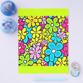 2 Helle, farbenfrohe BLUME PATTERSPASS PARTY Y Flyer (Einzeln)