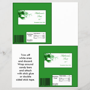 2 Hershey's große Barrenverpackung Sweet 16 Grün Flyer