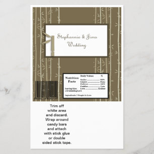 2 Hershey's Large Bar Wrapper Bamboo Bliss Flyer