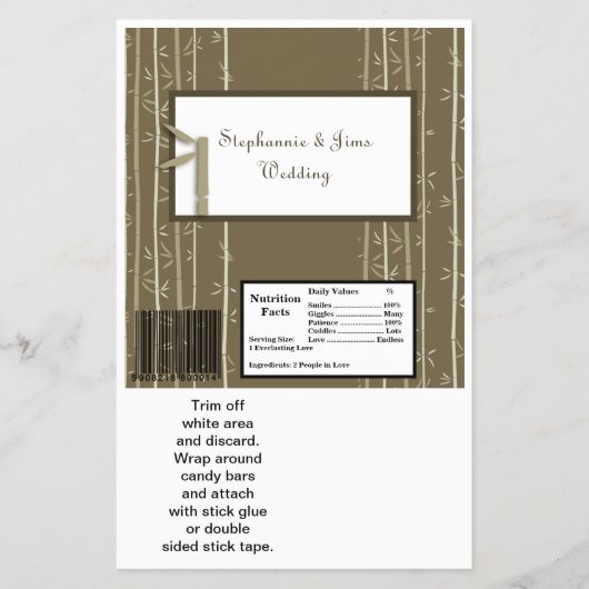 2 Hershey's Large Bar Wrapper Bamboo Bliss Flyer (Vorne)