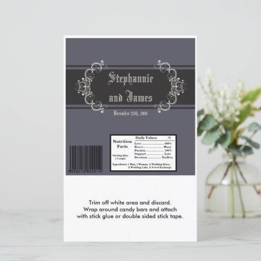 2 Hershey's Large Bar Wrapper Black Krawatte Affai (Stehend Vorderseite)