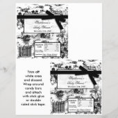 2 Hershey's Large Bar Wrapper Black Toile Fabric Flyer (Vorne)