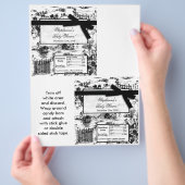 2 Hershey's Large Bar Wrapper Black Toile Fabric Flyer (Hand)