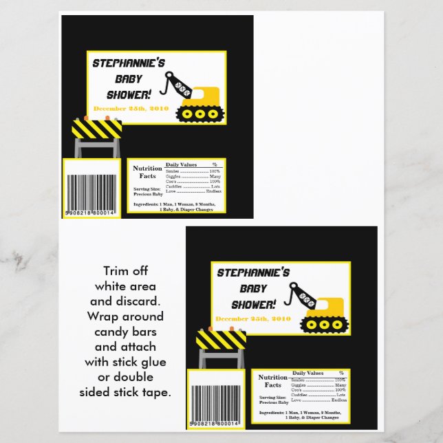 2 Hershey's Large Bar Wrapper Construction (Vorderseite)