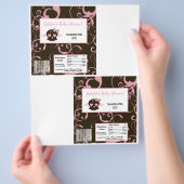 2 Hershey's Large Bar Wrapper Girly Pink Punk Skul Flyer (Hand)