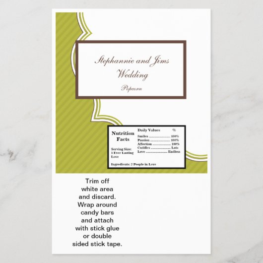 2 Hershey's Large Bar Wrapper Green and Brown Flyer (Vorne)