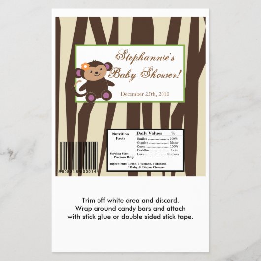 2 Hershey's Large Bar Wrapper Jacana Lila Animal Flyer (Vorne)