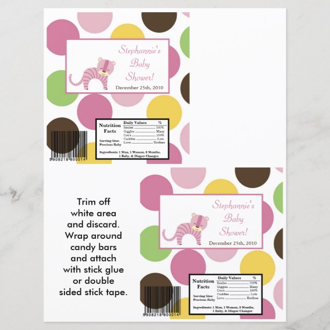 2 Hershey's Large Bar Wrapper Jungle Queen Tiger (Vorderseite)