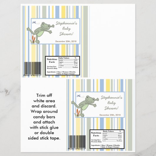 2 Hershey's Large Bar Wrapper Leap Frog Turtle Bee Flyer (Vorne)