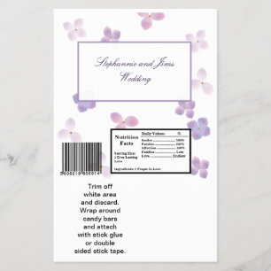 2 Hershey's Large Bar Wrapper Lila Hydrangea Flyer