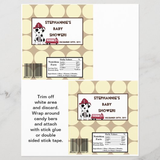 2 Hershey's Large Bar Wrapper Nojo Fire Motor Flyer (Vorne)