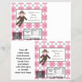 2 Hershey's Large Bar Wrapper Pink Sock Monkey Flyer (Vorne)