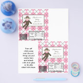 2 Hershey's Large Bar Wrapper Pink Sock Monkey Flyer (Einzeln)