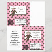 2 Hershey's Large Bar Wrapper Pink Sock Monkey Flyer (Vorne)