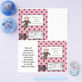 2 Hershey's Large Bar Wrapper Pink Sock Monkey Flyer (Einzeln)