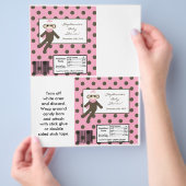 2 Hershey's Large Bar Wrapper Pink Sock Monkey Flyer (Hand)